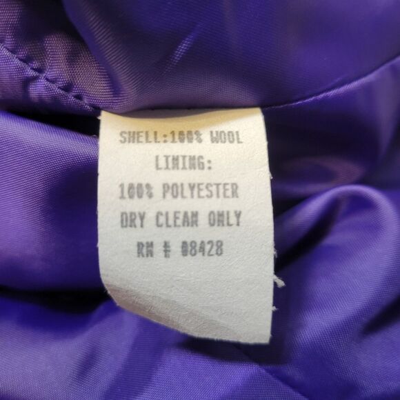 Alanni By Donnybrook Vintage Wool Purple Double-Breasted Women's Vest - Picture 5 of 8